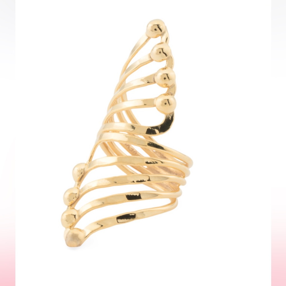 SEED & SAGE 24KT gold plated splint ring Size 9